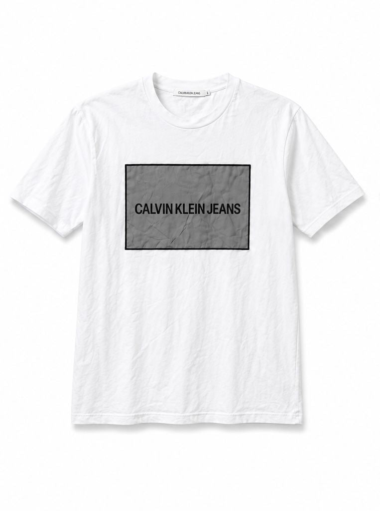 Calvin Klein Jeans Logo T-Shirt – White-S