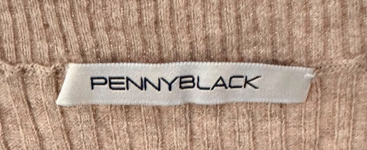 Pennyblack Γυναικεία Πλεκτή Μπλούζα Μπεζ Κοντομάνικη-M