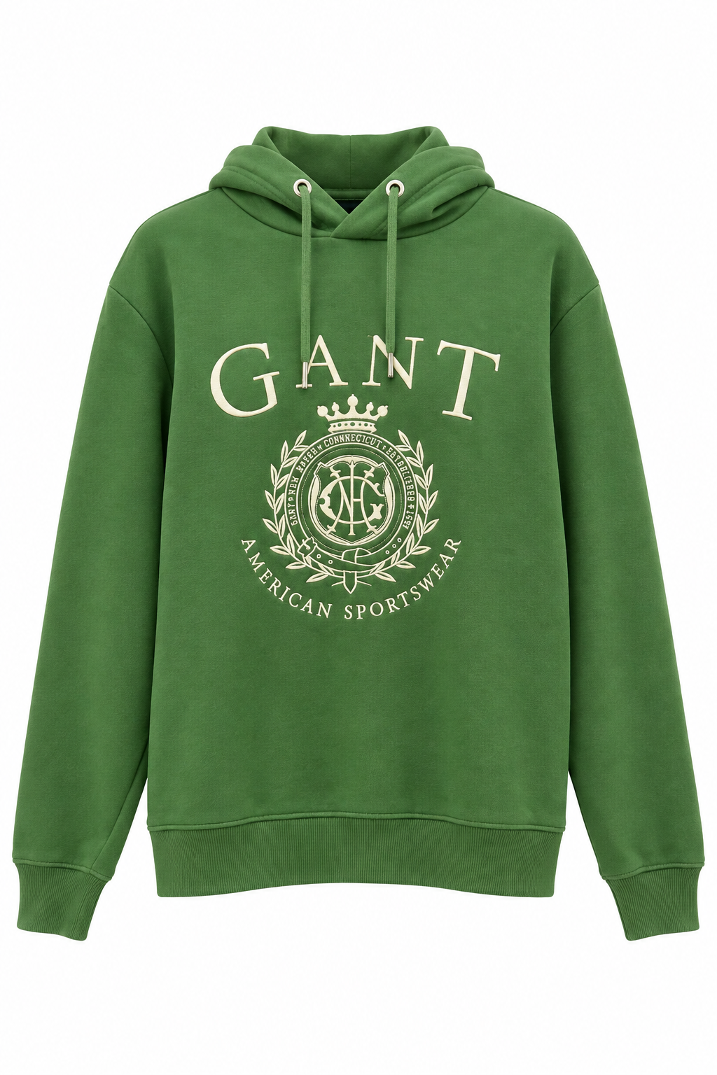 GANT Unisex Φούτερ με Κουκούλα και Λογότυπο – Πράσινο – L