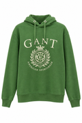 GANT Unisex Φούτερ με Κουκούλα και Λογότυπο – Πράσινο – L