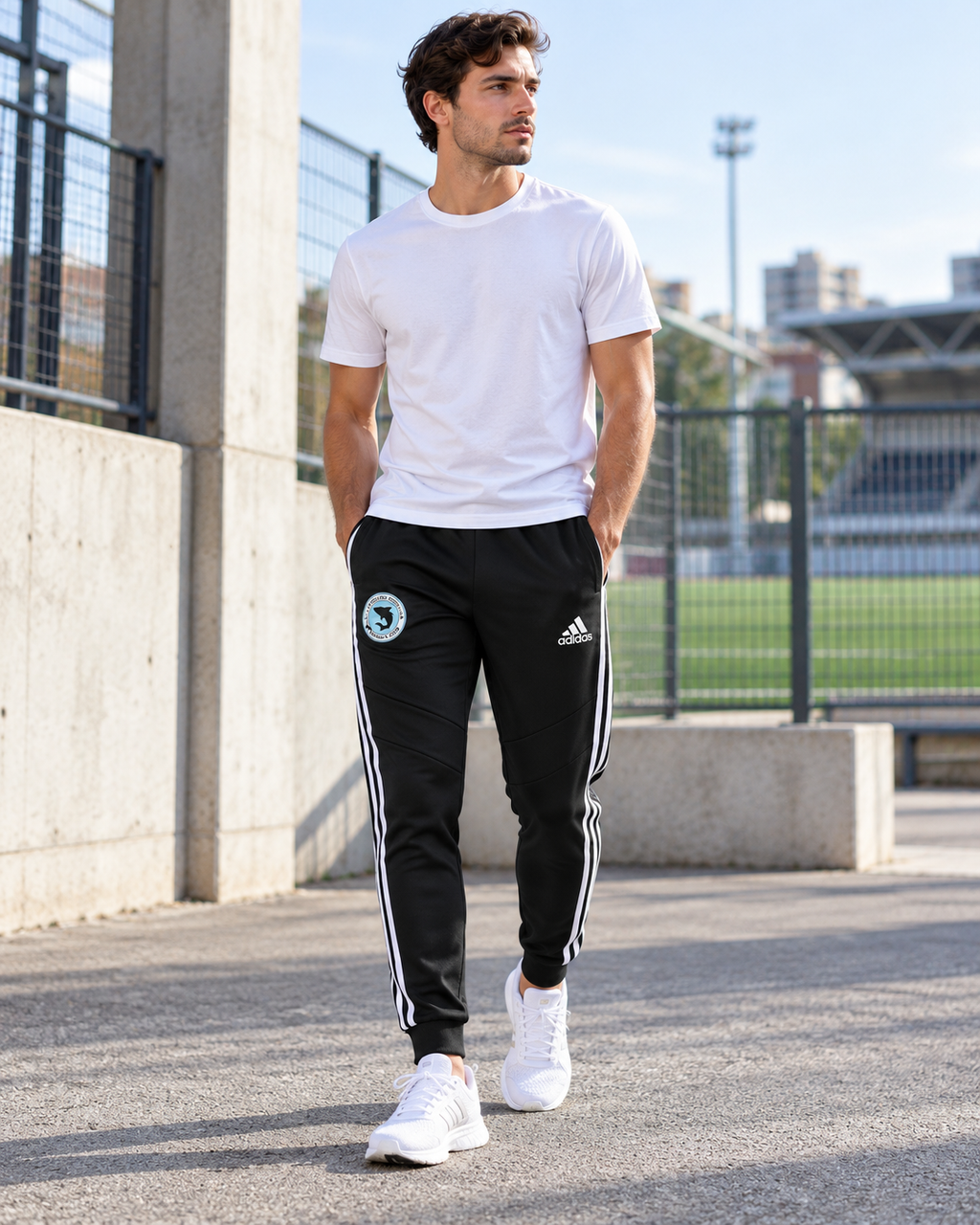 Adidas Ανδρικό Ποδοσφαιρικό Παντελόνι Φόρμας Μαύρο - S