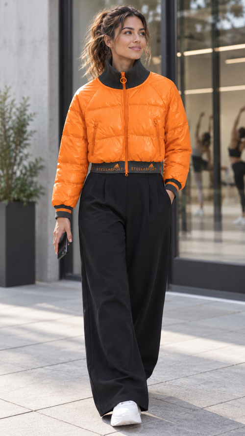 Adidas StellaSport Γυναικείο Puffer Μπουφάν – Πορτοκαλί – XS