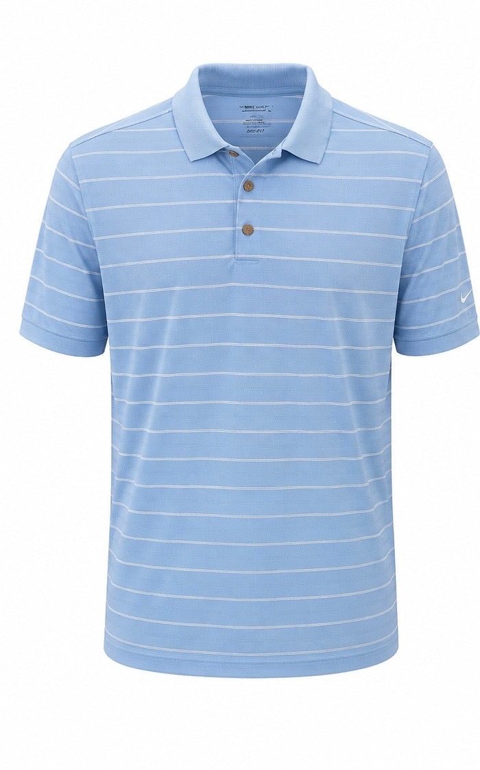 Nike Golf Dri-FIT Striped Polo Γαλάζιο – Medium