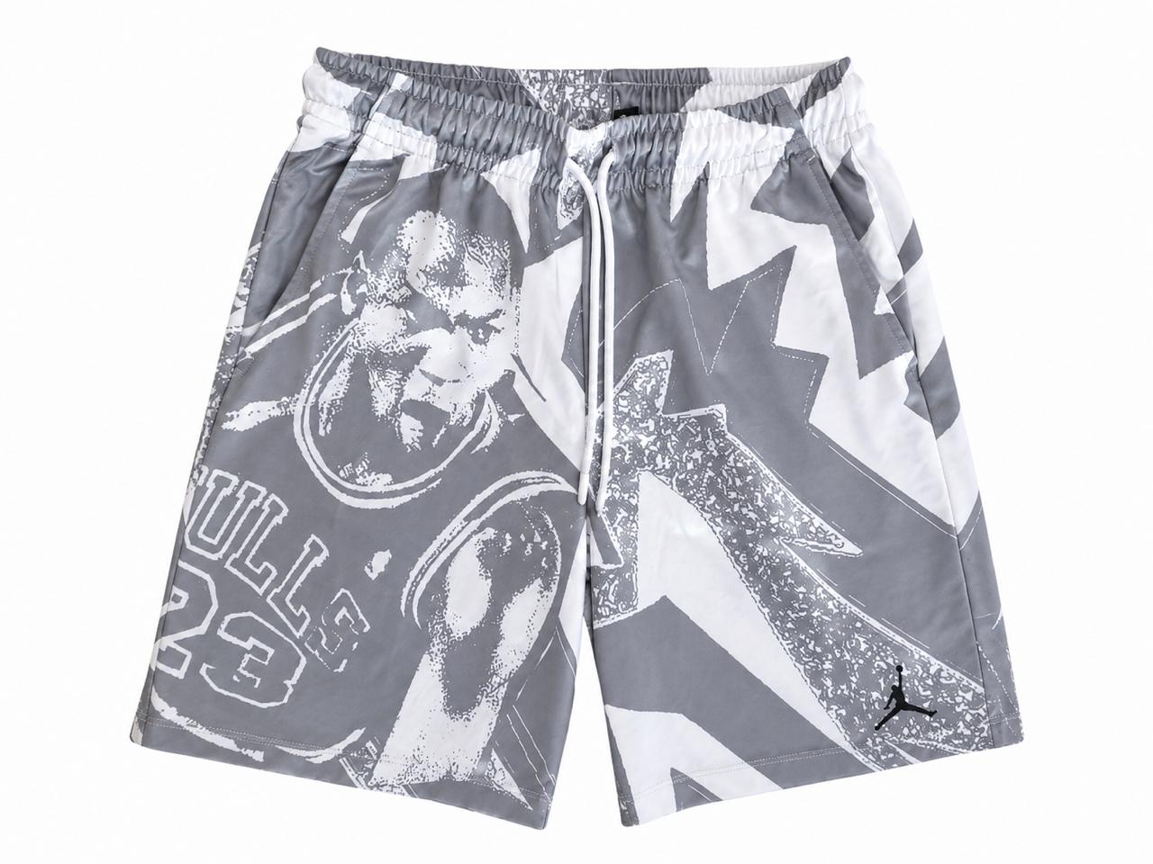 Jordan Graphic Print Shorts Γκρι / Λευκό-S