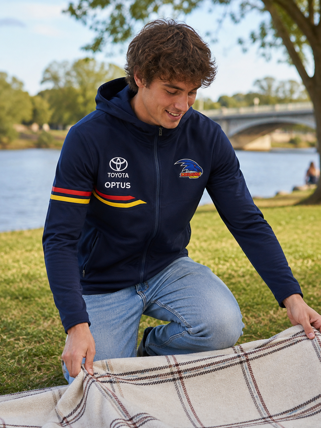 AFL Adelaide Crows Ανδρική Αθλητική Ζακέτα με Κουκούλα – Μπλε Σκούρο – M