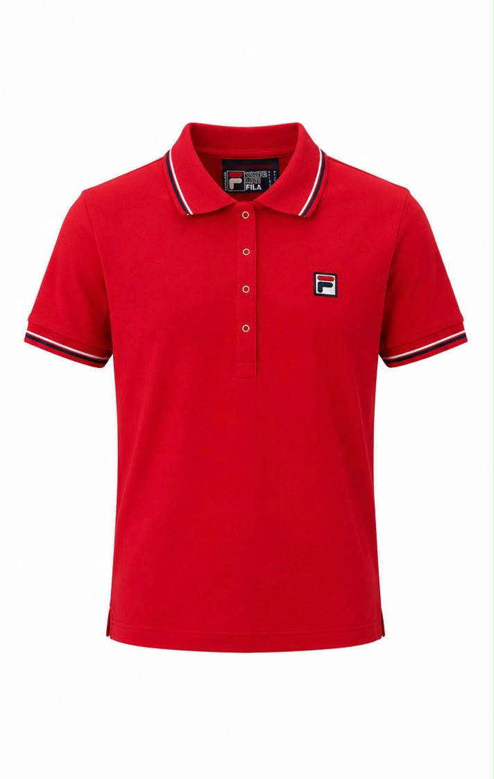FILA White Line Ανδρικό Polo Μπλουζάκι – Κόκκινο – S