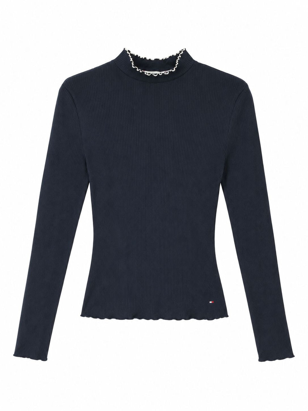 Tommy Hilfiger Ribbed Mock Neck Top-S