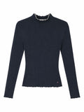 Tommy Hilfiger Ribbed Mock Neck Top-S