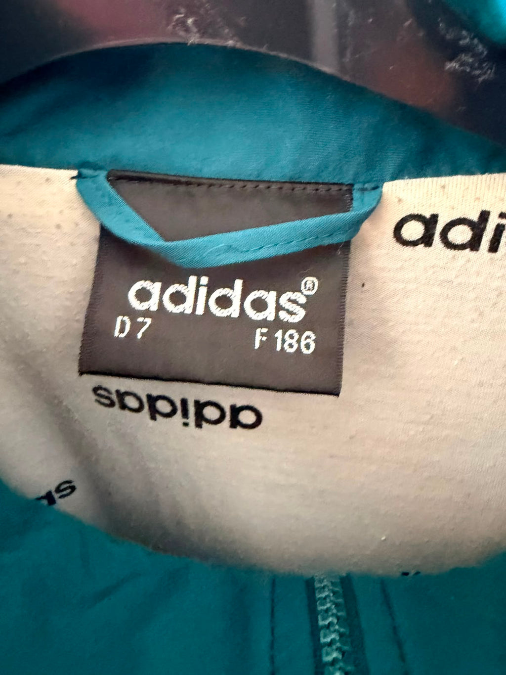 Adidas Vintage Track Jacket – Black / Teal-2XL