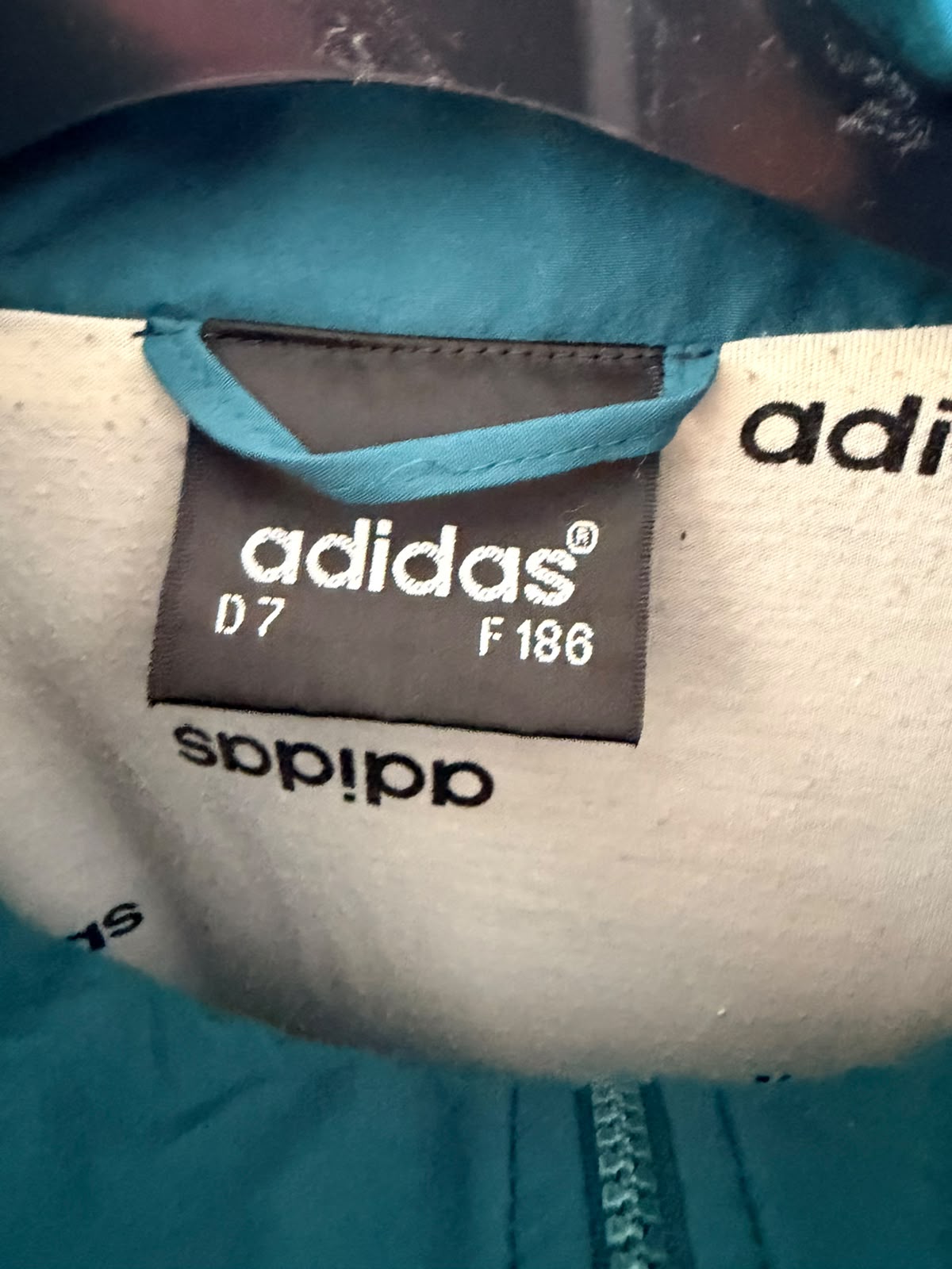 Adidas Vintage Track Jacket – Black / Teal-2XL