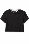 Calvin Klein Jeans Γυναικείο Crop T-Shirt Μαύρο-S