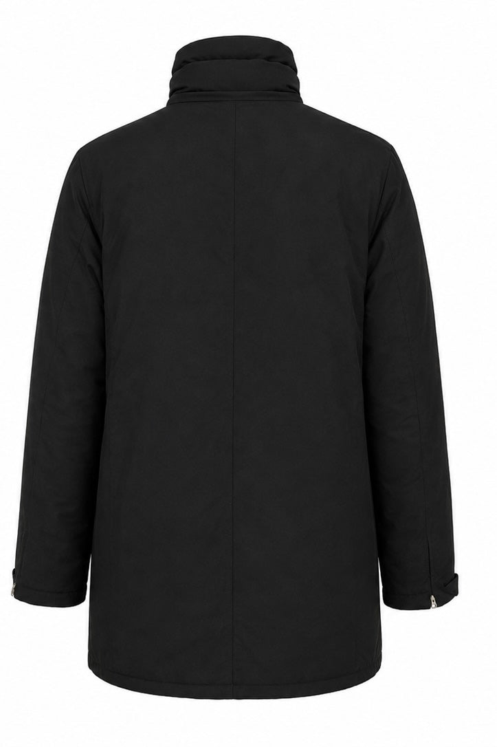 Sergio Tacchini Black Parka Jacket-Xl