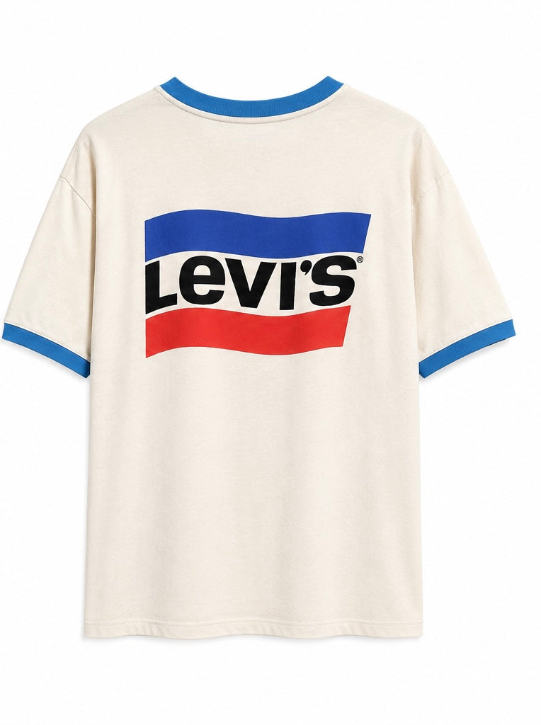 Levi’s Ανδρικό T-Shirt Μπλουζάκι – Εκρού/Μπλε – M