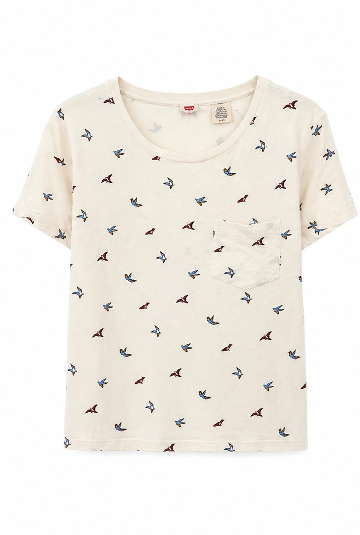 Levi’s Γυναικείο T-Shirt Μπλουζάκι – Εκρού – S