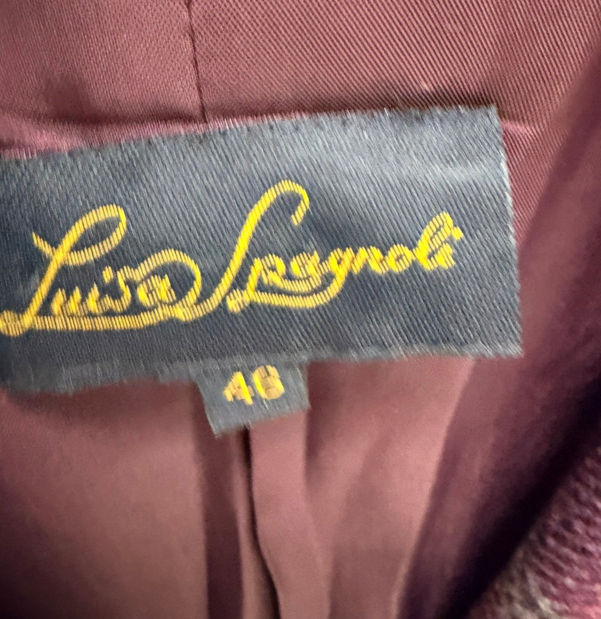 Luis Spagnoli Γυναικείο Καρό Σακάκι – Μπορντό/Μωβ – Size 46