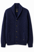 Rifle Ανδρική Navy Πλεκτή Ζακέτα με Shawl Collar-M