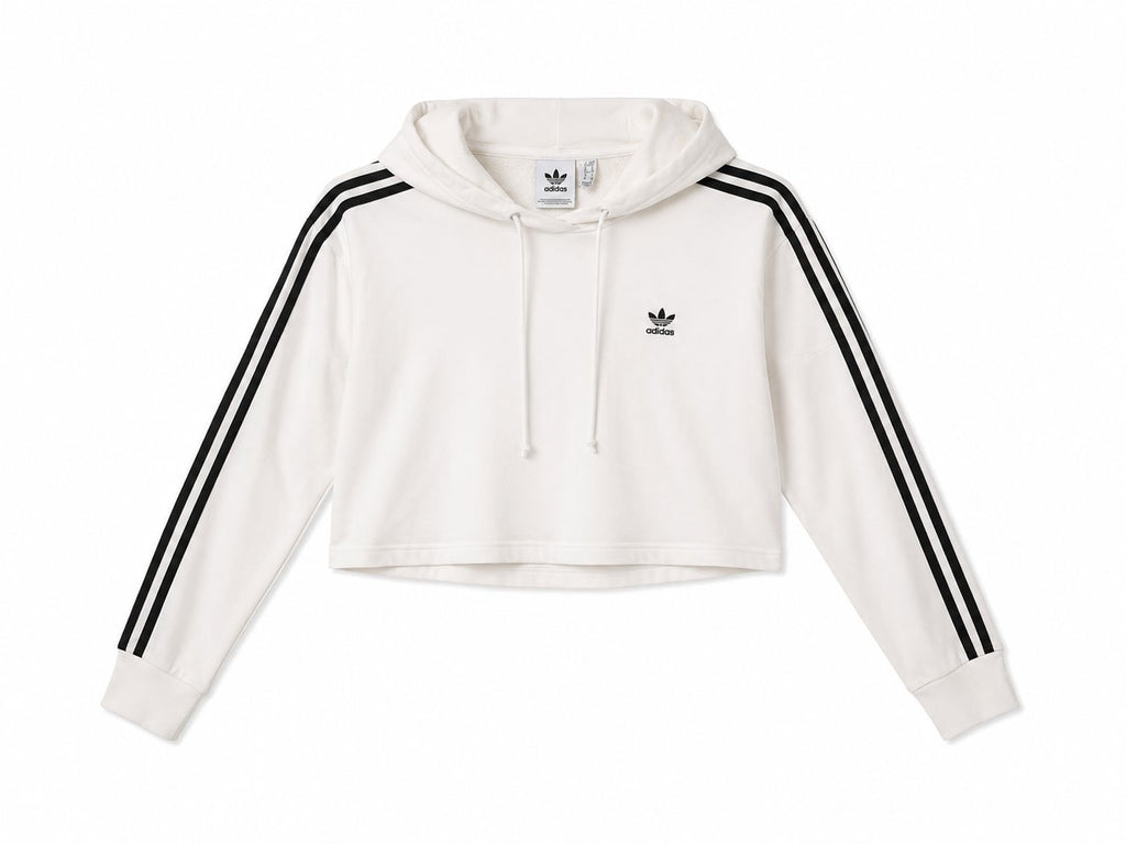 Adidas Originals Γυναικείο Crop Hoodie Λευκό-XS