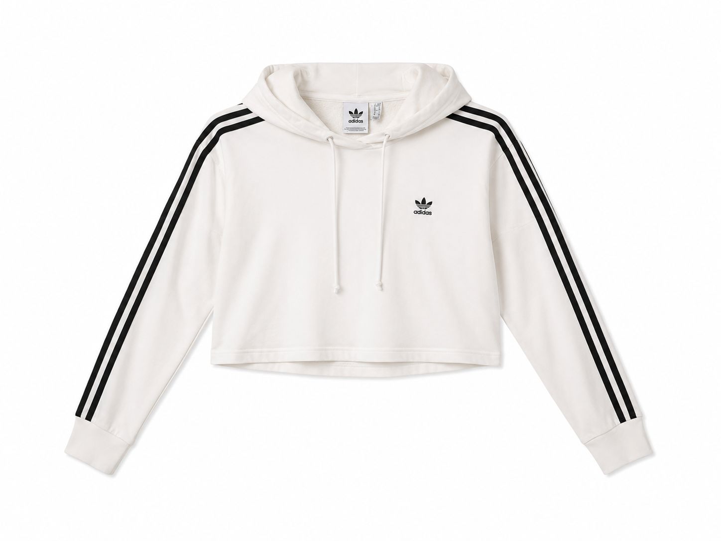 Adidas Originals Γυναικείο Crop Hoodie Λευκό-XS