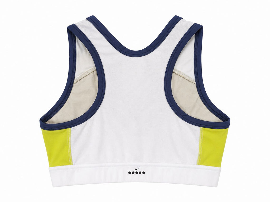 Nike Sports Bra – White / Volt / Navy-M