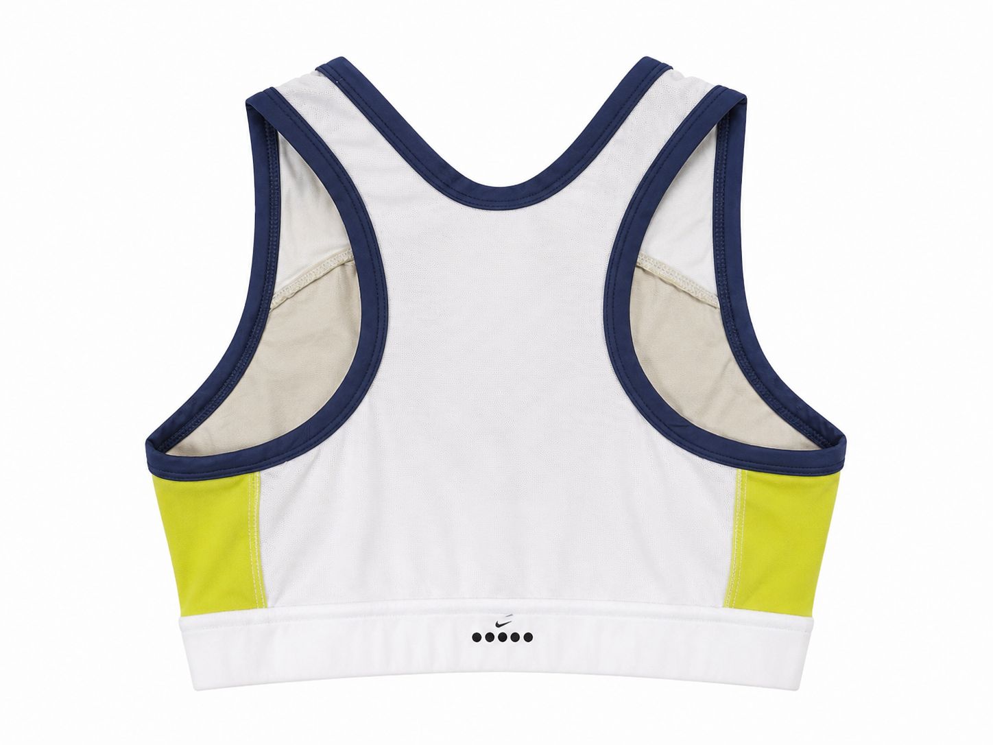 Nike Sports Bra – White / Volt / Navy-M