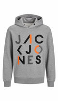 Jack & Jones Core Ανδρικό Hoodie Γκρι με Κουκούλα-M