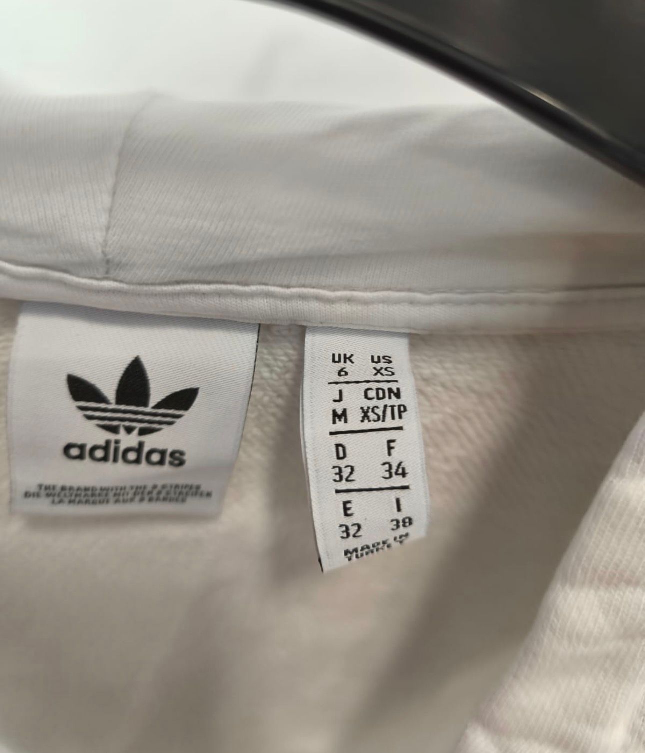 Adidas Originals Γυναικείο Crop Hoodie Λευκό-XS