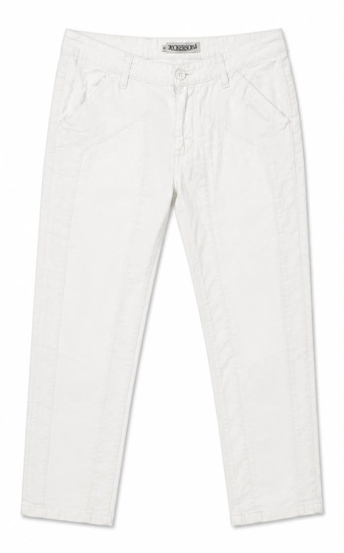Jeckerson White Cotton Pants-W30