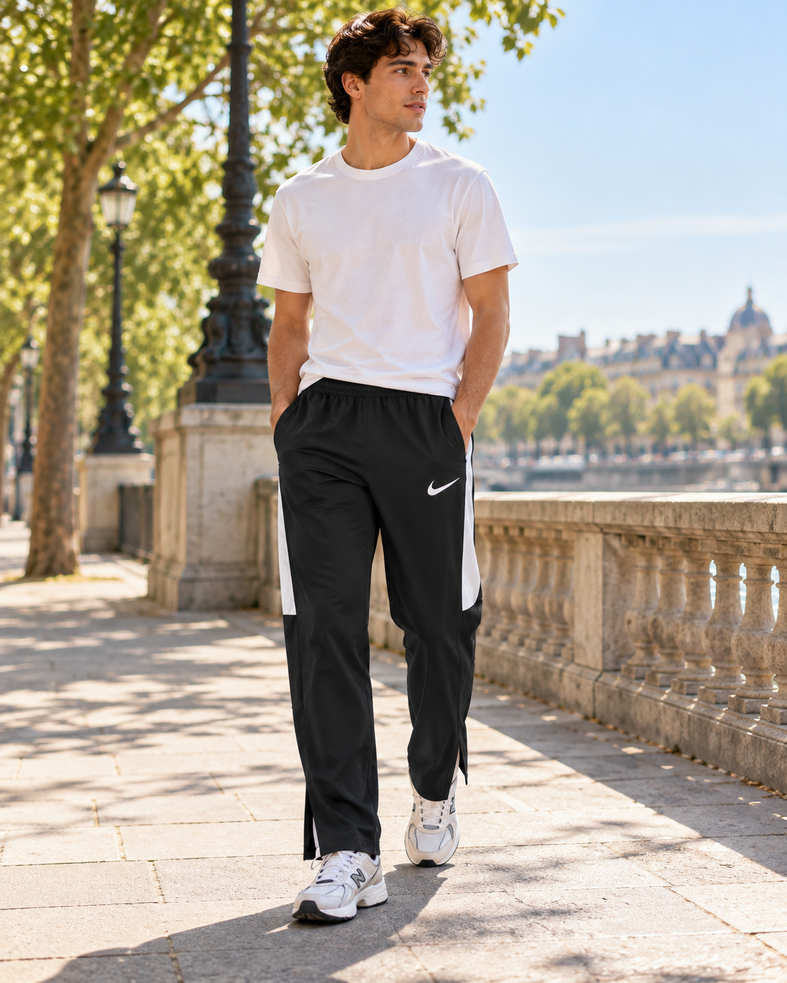 Nike Ανδρικό Παντελόνι Φόρμας Μαύρο - S