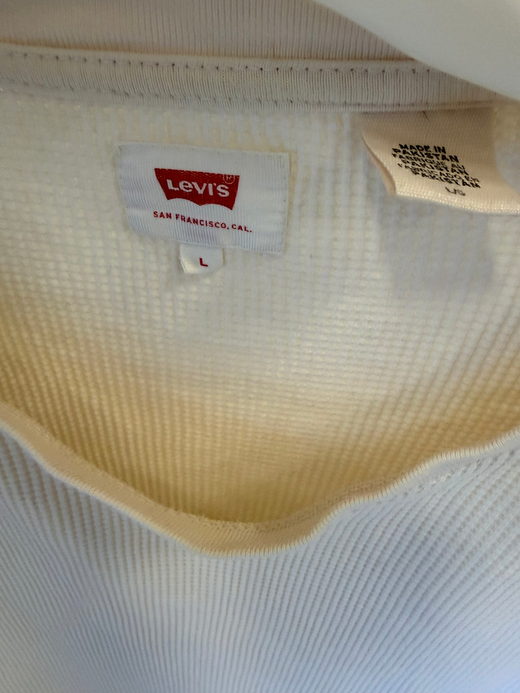 Levi’s Waffle Knit Μακρυμάνικο Μπλούζα Μπεζ-L