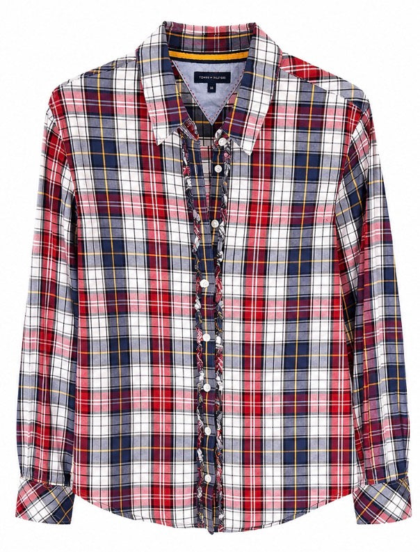 Tommy Hilfiger Καρό Πουκάμισο με Βολάν-XXL