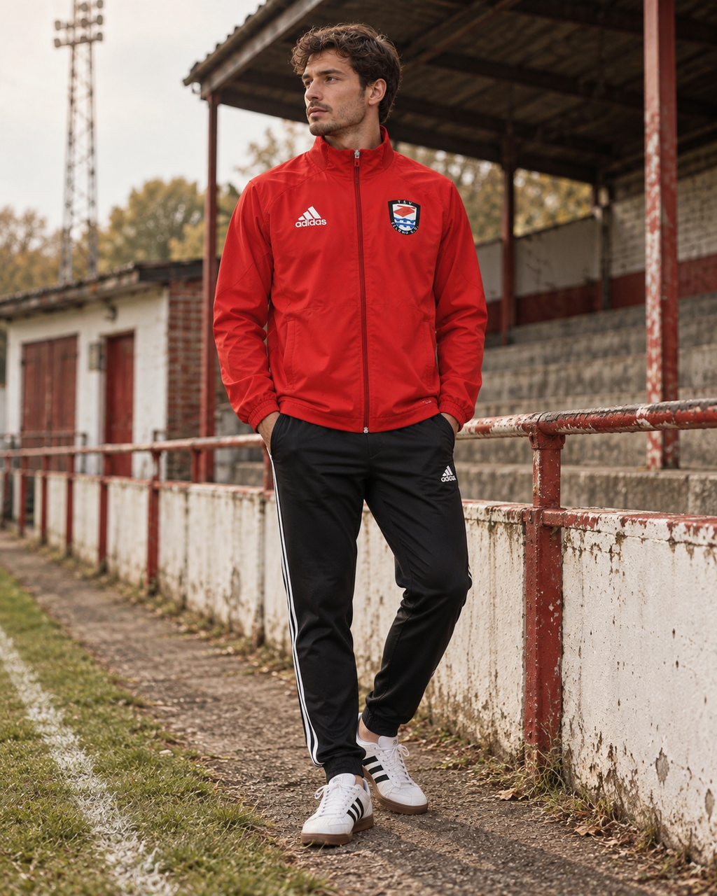 Adidas Ανδρική Ζακέτα Κόκκινη – L