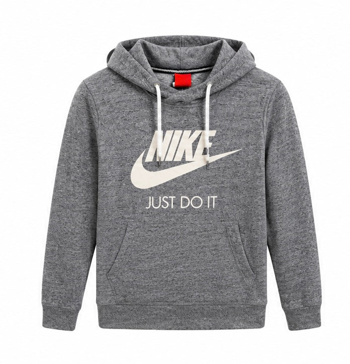 Nike Ανδρικό Φούτερ Γκρι Μελανζέ με Κουκούλα - M