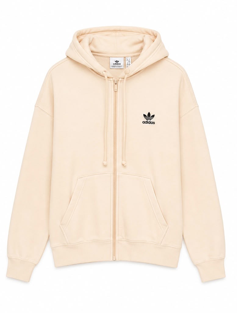Adidas Originals Full Zip Hoodie – Cream / Beige-M