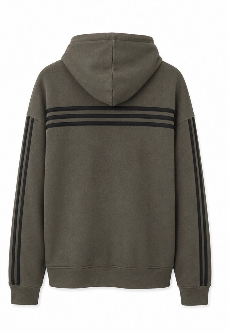 Adidas Essentials 3-Stripes Full Zip Hoodie – Χακί-S