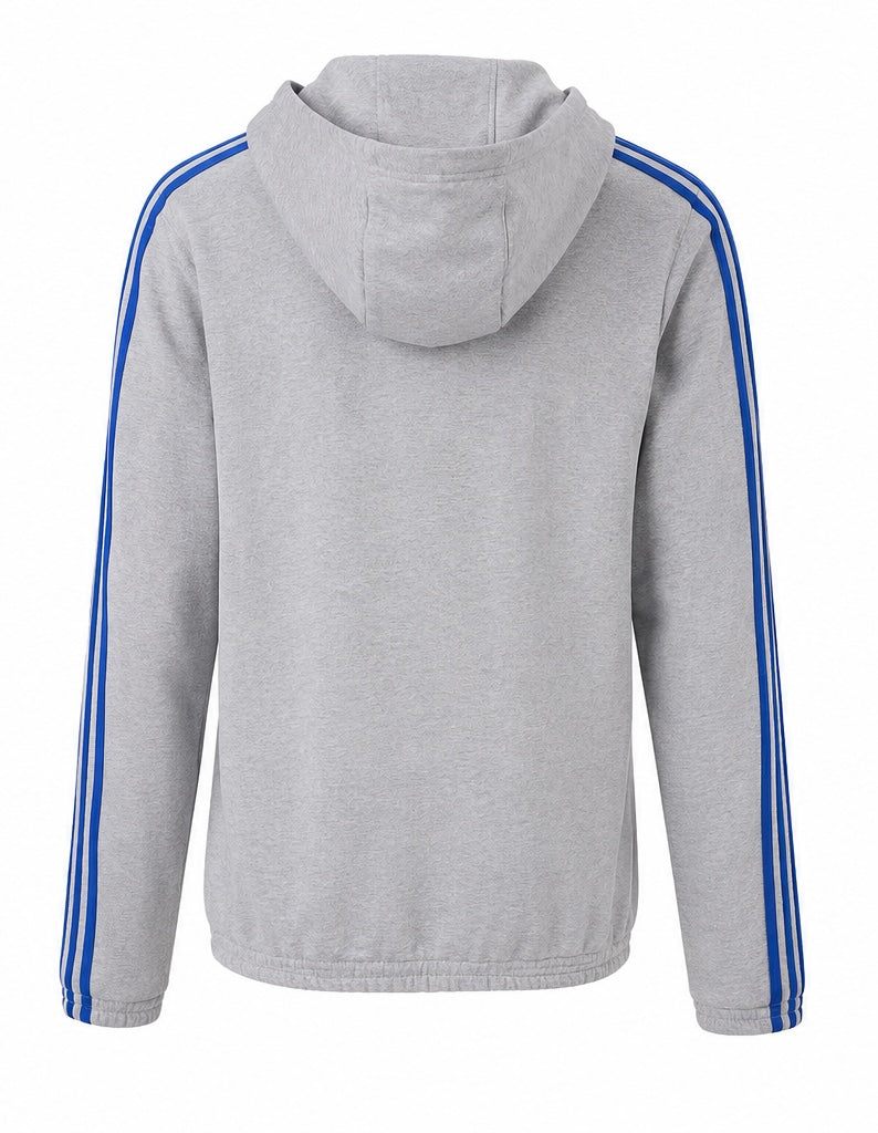 Adidas 3-Stripes Γκρι Full Zip Hoodie Jacket-XL