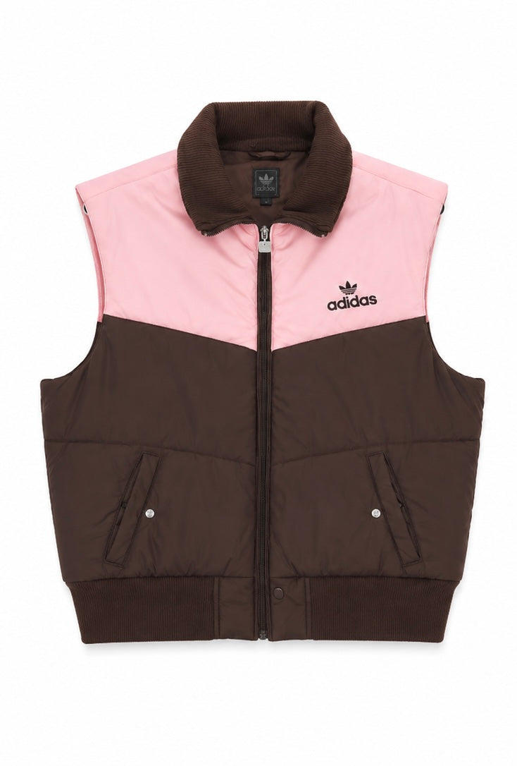 adidas Originals Puffer Vest – Pink/Brown-M