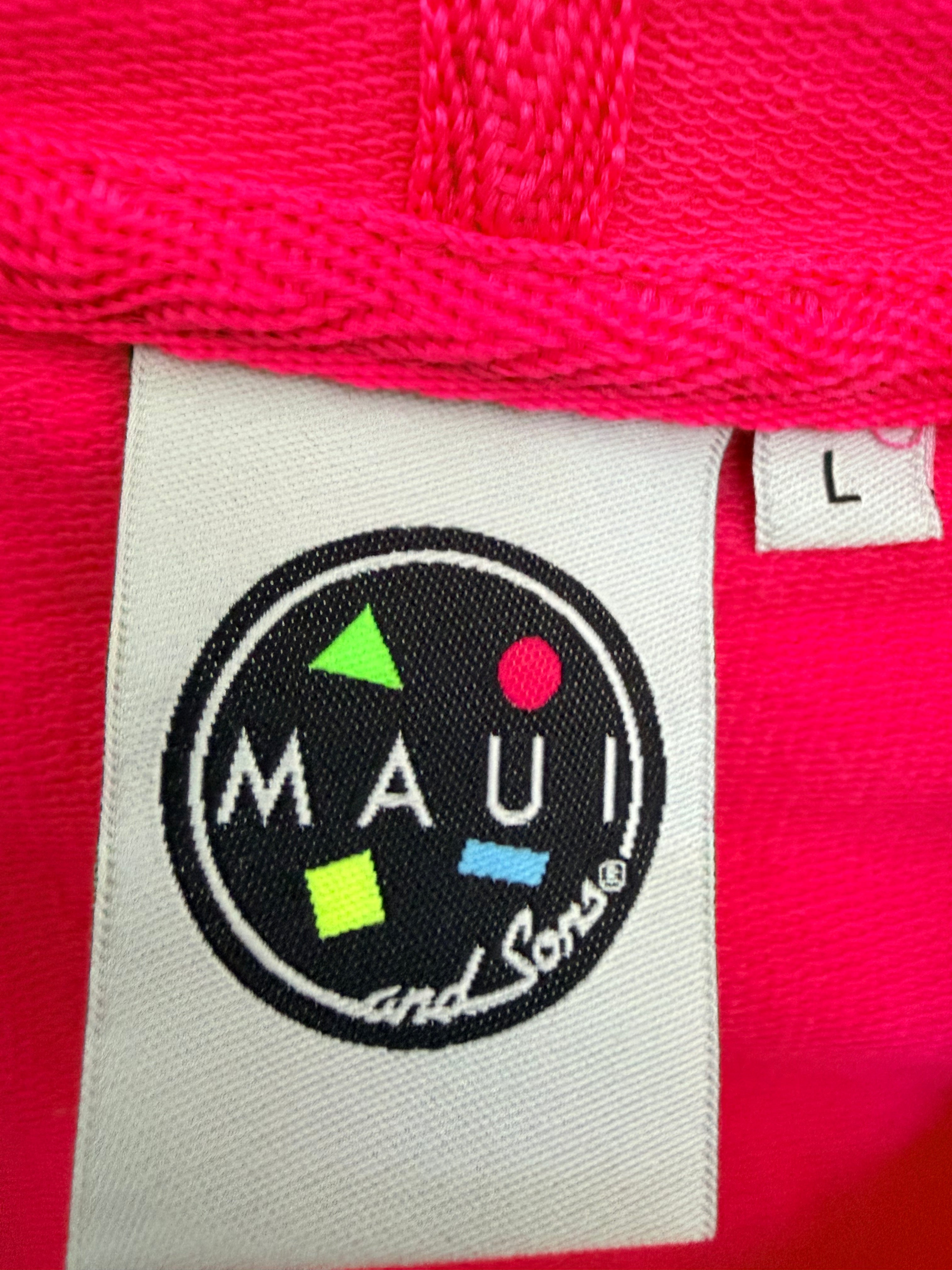 Maui and Sons Γυναικεία Φούξια Αμάνικη Μπλούζα με Κουκούλα-L