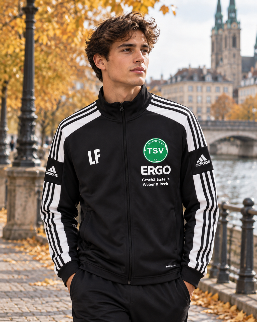 Adidas Ανδρική Ζακέτα Μαύρη - 2XL