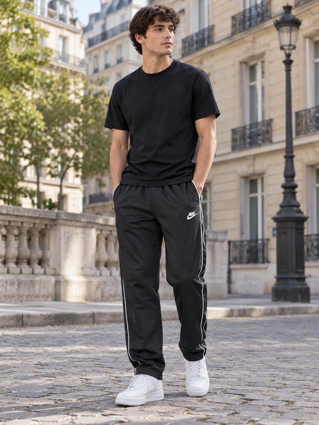 Nike Ανδρικό Παντελόνι Φόρμας Μαύρο - XL