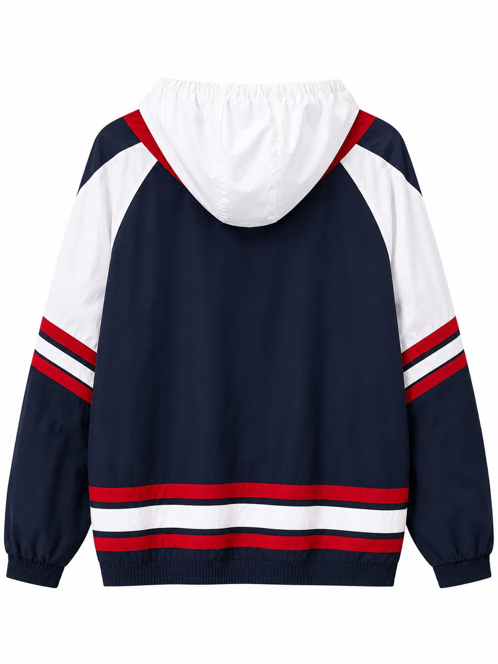 Champion Colorblock Windbreaker Jacket – Navy/White/Red-S