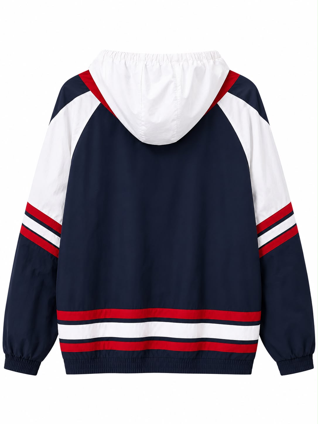 Champion Colorblock Windbreaker Jacket – Navy/White/Red-S