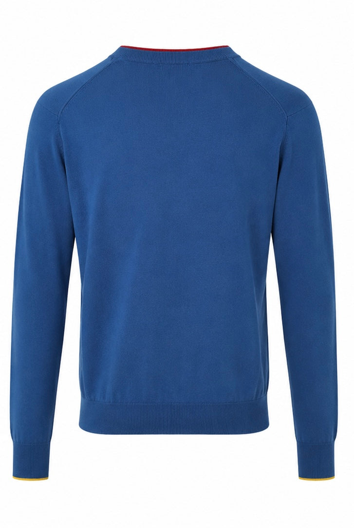 SUN68 Ανδρικό V-Neck φούτερ – Μπλε-M