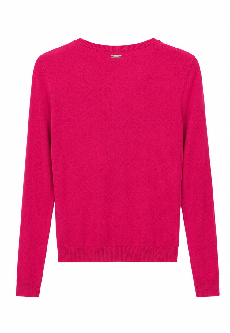 Liu Jo Ruffle Cardigan – Fuchsia Pink-L