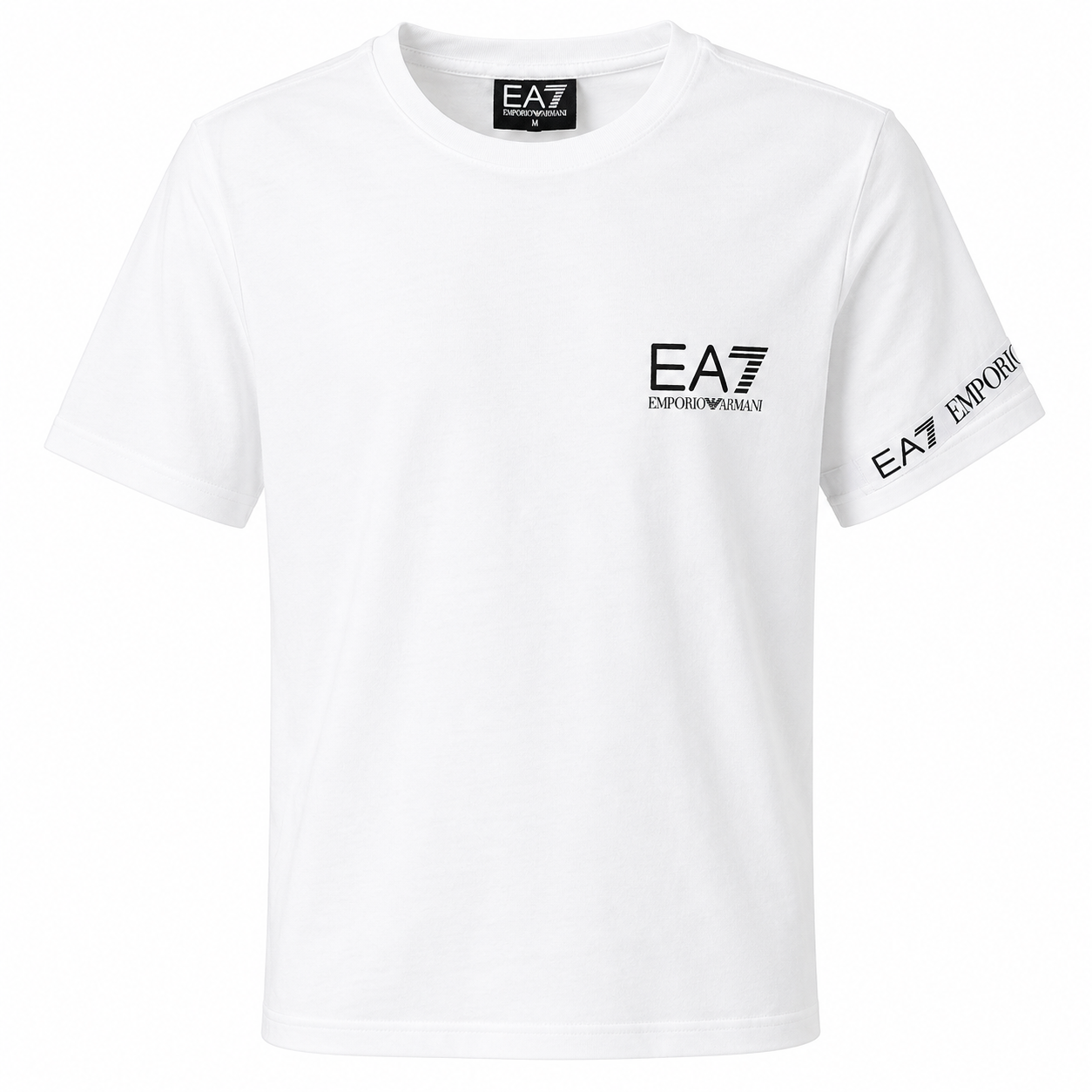 EA7 Emporio Armani White Logo T-Shirt-M