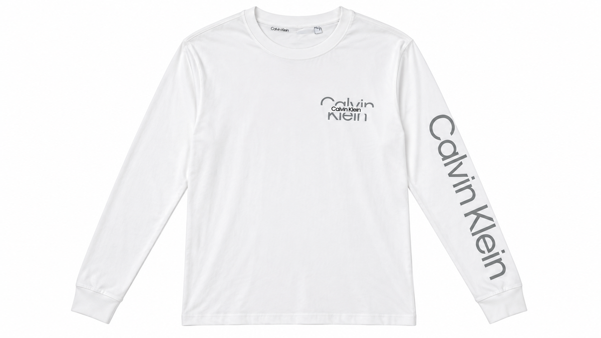 Calvin Klein Ανδρικό Μακρυμάνικο Μπλουζάκι – Λευκό – M