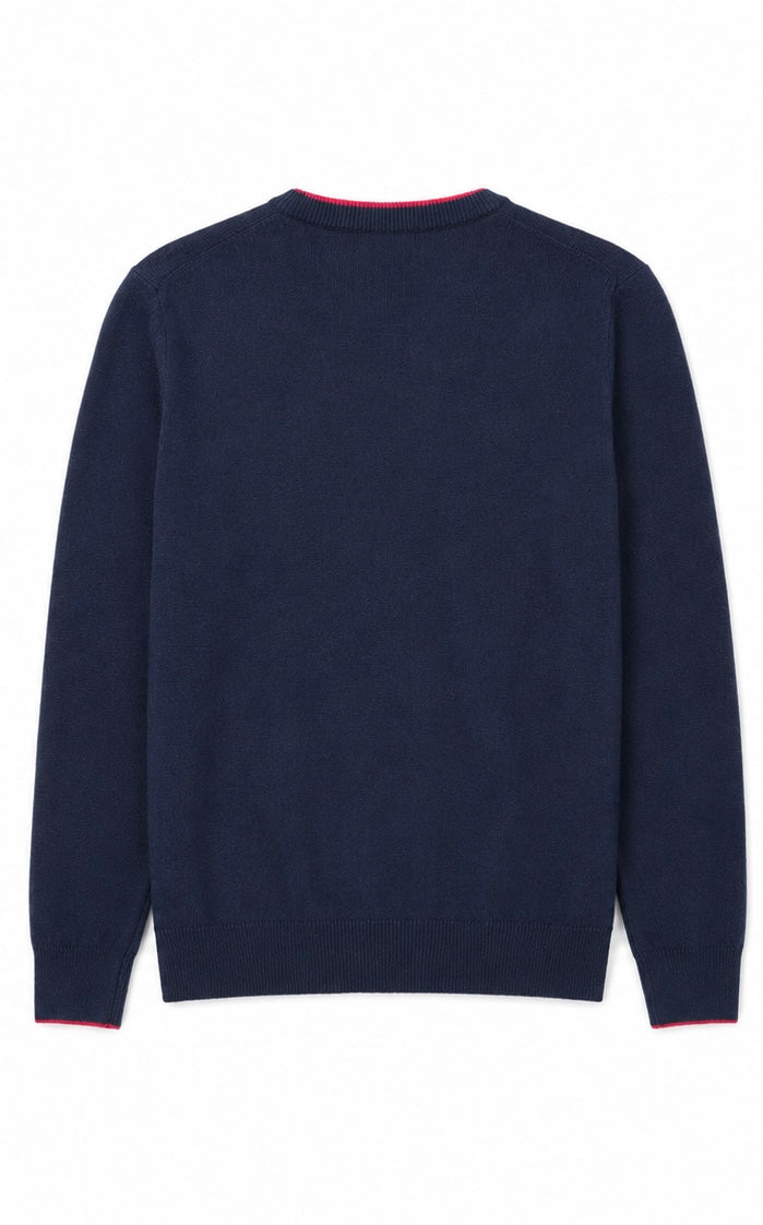 Harmont & Blaine Ανδρικό Navy Πλεκτό Πουλόβερ με Logo-L