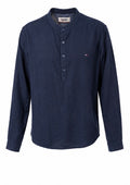 Tommy Hilfiger Denim Grandad Collar Shirt Μπλε-L