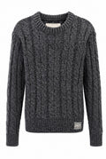 Superdry Vintage Cable Knit Sweater – Charcoal Grey-L