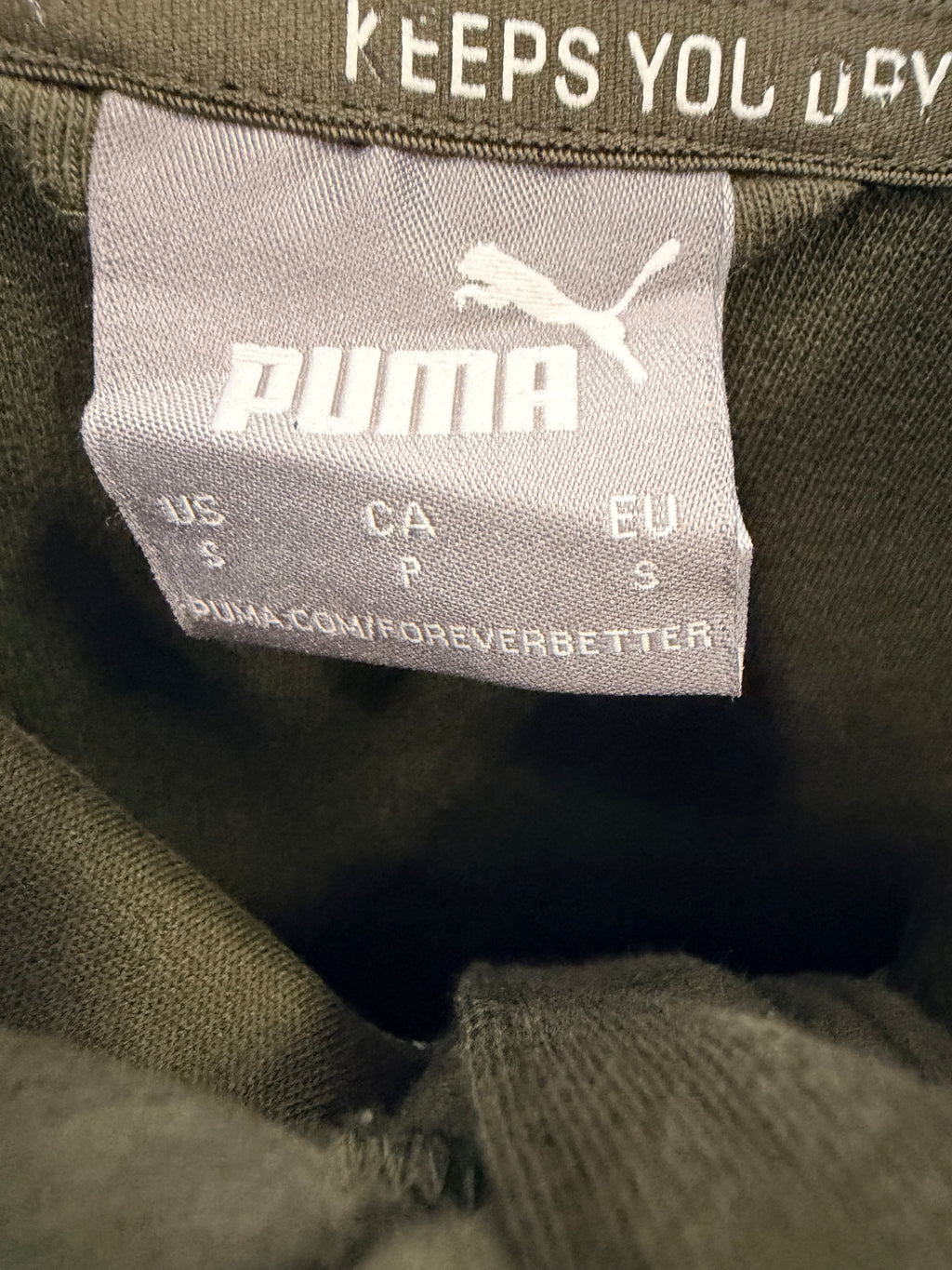 PUMA Olive Green Hooded Jacket-S
