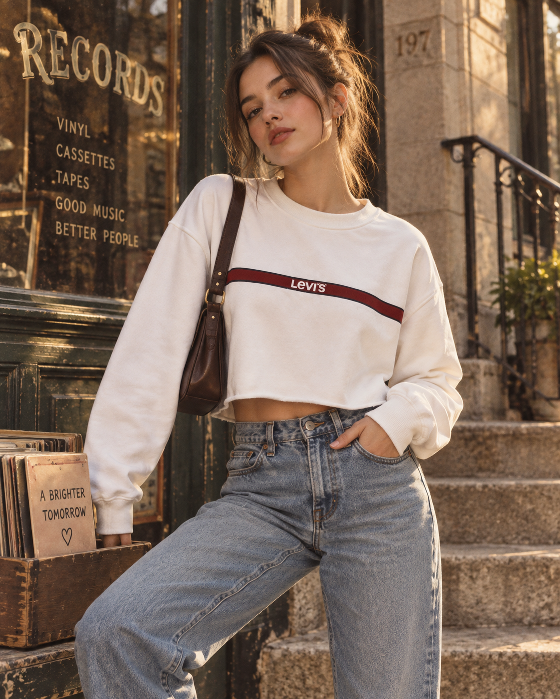 Levi's Γυναικείο Φούτερ Λευκό – XXS